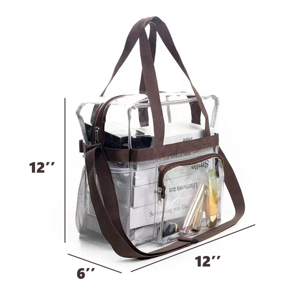 Heavy Duty Clear Transparent Backpack Book-Bag Clear PVC Tote Pack Women Handbag - Image 2 of 4