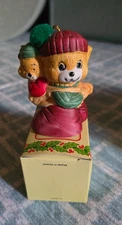 Jasco Caring Critter Chimer Christmas Porcelain Ornament - Parent and Baby Bear