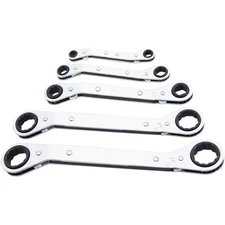 Lang Tools 5-Piece SAE Offset Box Ratcheting Wrench Set (ROW-5)