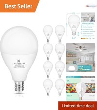 LED Ceiling Fan Light Bulb 8 Pack E12 Base 5000K Daylight 60W Equiv Non-dimmable