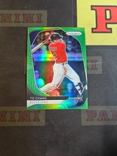 2020 Panini Prizm Baseball Lime Green Prizm Rookie Yu Chang /125