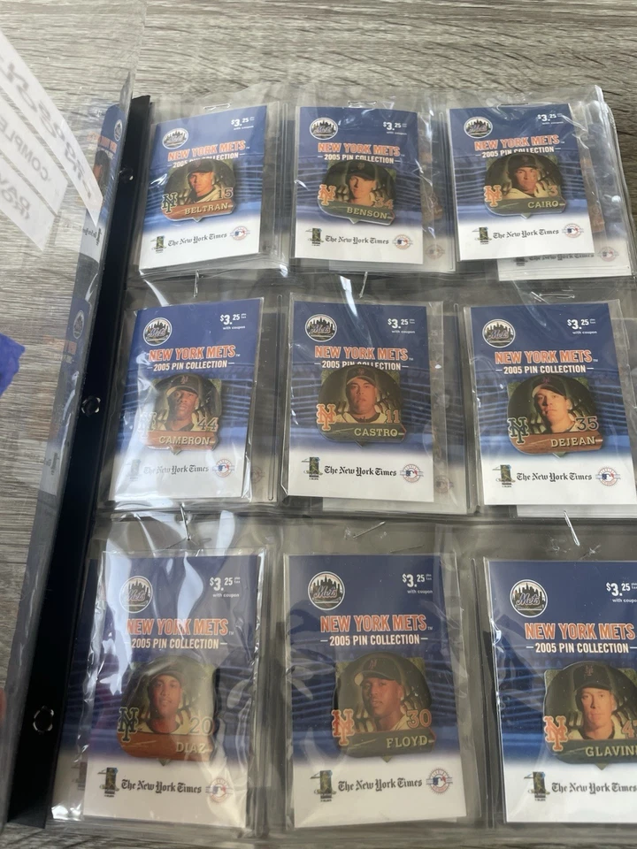 🔥 2005 New York Mets Pin Collection New York Times Complete Set of 25 • New - Image 2 of 4