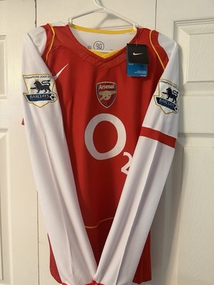 Thierry Henry Arsenal 2002/2003 Home Long Sleeve Jersey Retro Size