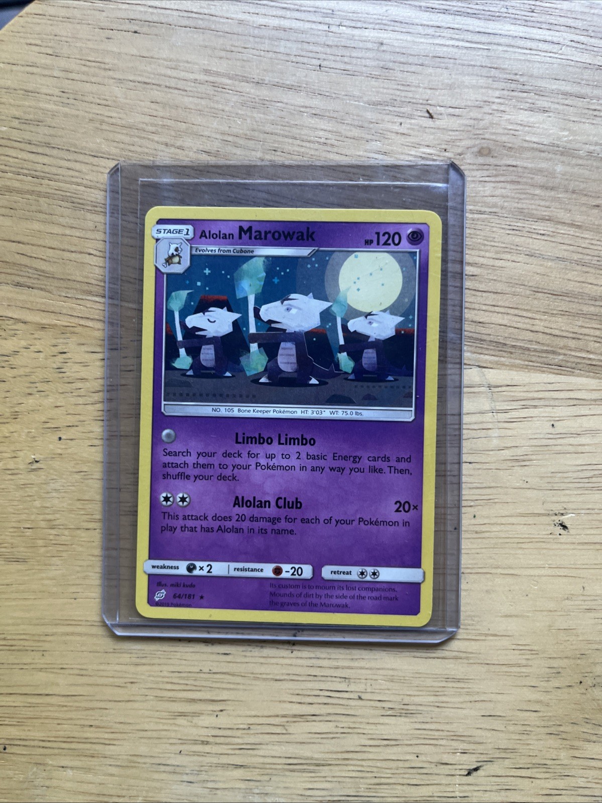 Alolan Marowak Rare SM - Team Up 64/181 NM