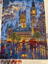 Completed Diamond Painting 30x40cm European City Night Scene Handmade Art Unfram