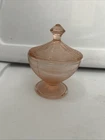 Pink Depression Glass Sugar Bowl