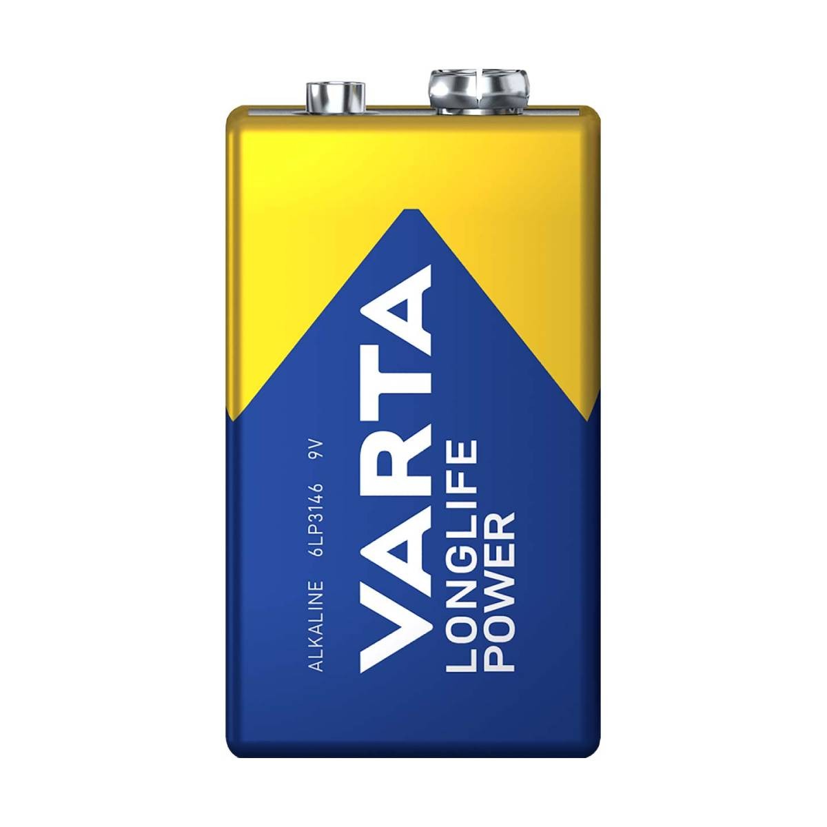 Pile Varta 6LR61 9V High Energy à puissance longue durée pour alarme