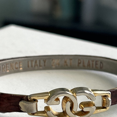 OLD GUCCI Leather Gold Bracelet グッチ s-l1600.jpg