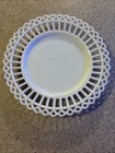 Vintage White Milkglass Plate Milk Glass