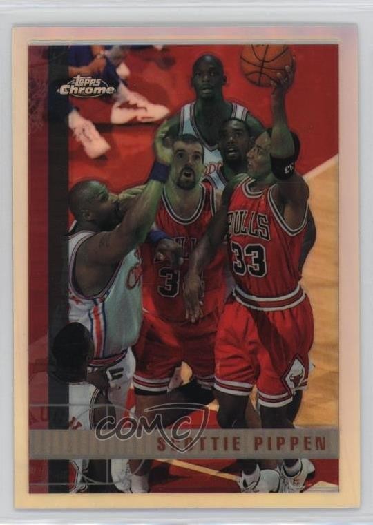 1997-98 Topps Chrome Refractor Scottie Pippen #1 HOF v9t