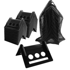Pack of 24 Black Flatbed Edge Corner Protectors - 5.7" Length for Cargo Load