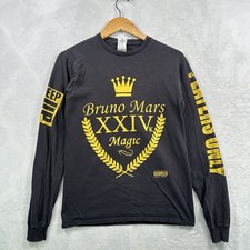Bruno Mars 24K Magic Tour Shirt Size S Men  s 2018 Black Graphic Tee World Tour