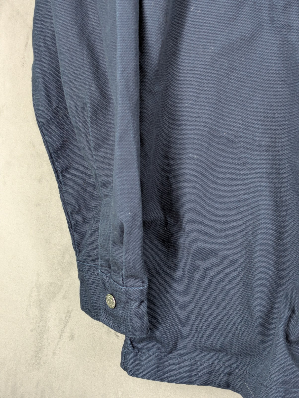 Wrangler Workwear Vest  Hooded Lightweight Canvas Size Medium Blue Snap Buttons image 4