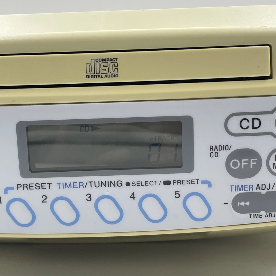 Sony ICF-CD533 Clock Radio AM FM CD Player Mega Bass Under Cabinet TESTED WORKS! - Image 2 of 4