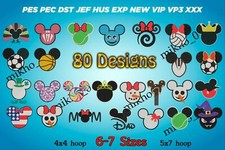 MASCHINENSTICKDESIGNS - 80 MICKEY STICKDESIGNS - PES DST JEF FORMATE