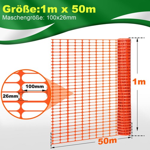 Bauzaun Absperrzaun Kunststoff Rollzaun Auffangnetz Warnschutzzaun 30m/50m/80m - Bild 25 von 28