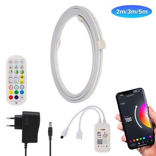 Tira LED de neón tira RGB Flex manguera cinta de luz difusa regulable Wifi APP 12V - Imagen 16 de 19