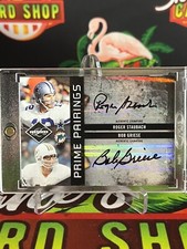 2009 Leaf Limited Roger Staubach Bob Griese Auto Prime Pairings /25 Hof Dual