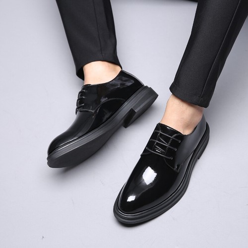 black shiny work shoes