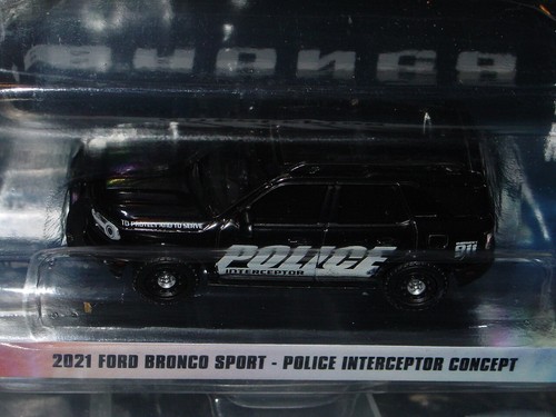 GREENLIGHT 2021 FORD BRONCO SPORT POLICE INTERCEPTOR -Black/White, MIP - Picture 3 of 4