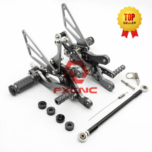 For Yamaha YZF R6 FXCNC CNC Motorcycle Rearsets Foot Pegs 1999 2000 2001 2002 - Foto 1 di 11