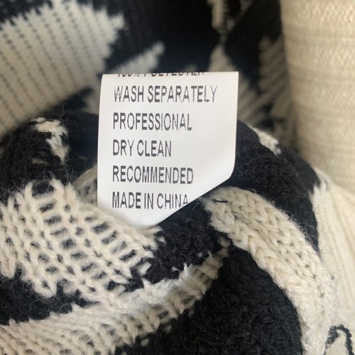 Cárdigan boho Forever 21 para mujer negro blanco estampado azteca frente abierto talla L - Imagen 3 de 8