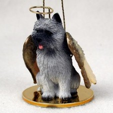 Cairn Terrier Gray ANGEL Tiny One Ornament Figurine Statue