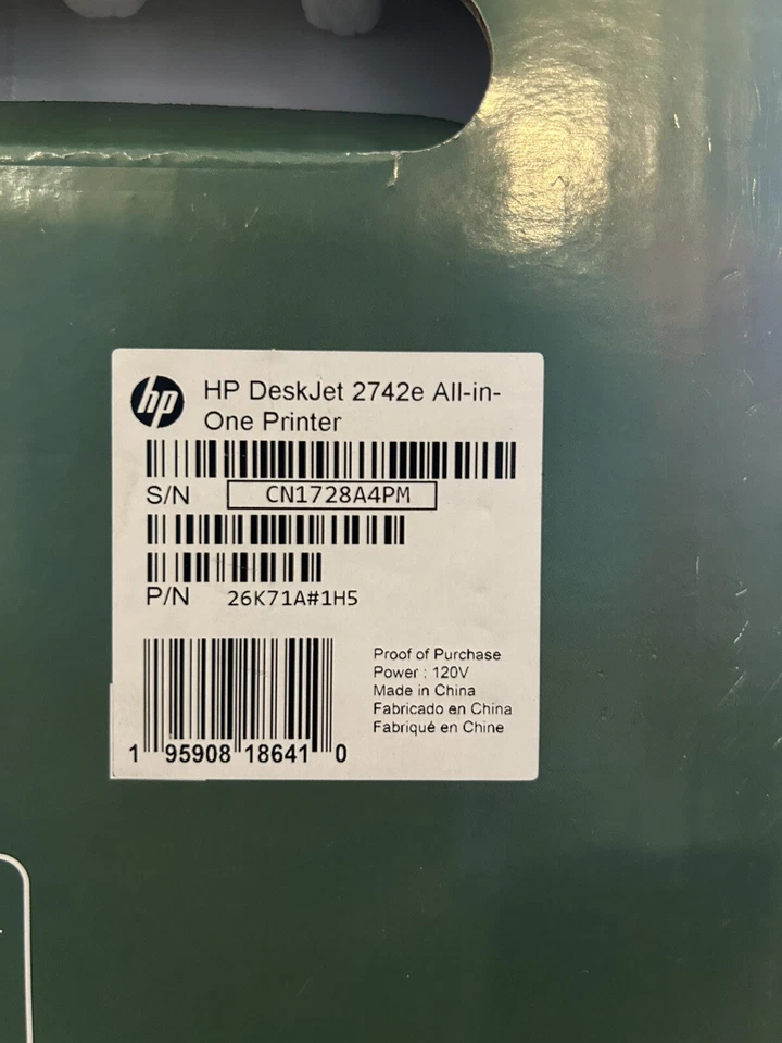 HP DeskJet Wireless Printer WIFI Bluetooth USB All-in-One Scan Copy INK INCLUDED - Image 2 of 3