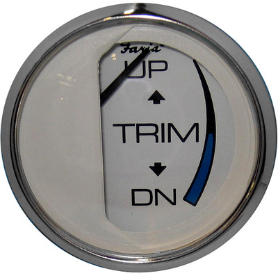 Faria Chesapeake White SS 2'' Trim Gauge (J/E/Suzuki Outboard)