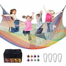Climbing Net for Kids - 3.3FT x 9.9FT Double Layers Heavy Duty Playground Saf...