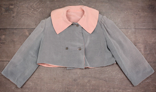 VTG Women's 50s 2 PC Gray & Pink Jacket & Skirt Suit Set 1950s Sz M Dress Suit - Picture 2 of 22