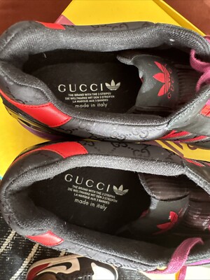 Size 13 - Adidas x Gucci ZX 8000 Black GG Monogram for sale Size 13 - Adidas x Gucci ZX 8000 Black GG Monogram for sale