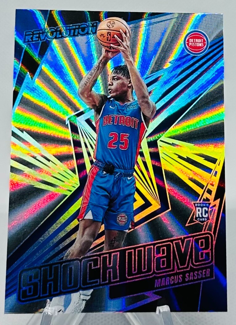 2023-24 Panini Revolution Shock Wave Sunburst Marcus Sasser Pistons Rc #'d 57/75
