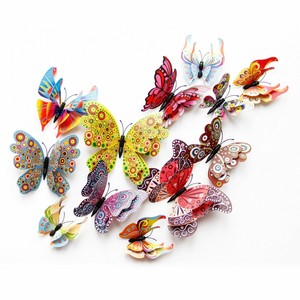 12 Pcs 3D Wall Sticker Butterflies PVC Decal For Childrens Room Decoration 12 Pcs 3D Wall Sticker Butterflies PVC Decal For Childrens Room Decoration