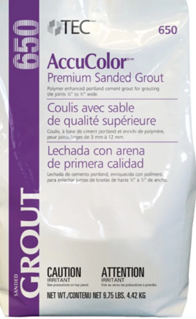 TEC® AccuColor® Bright White Premium Sanded Grout 650 At