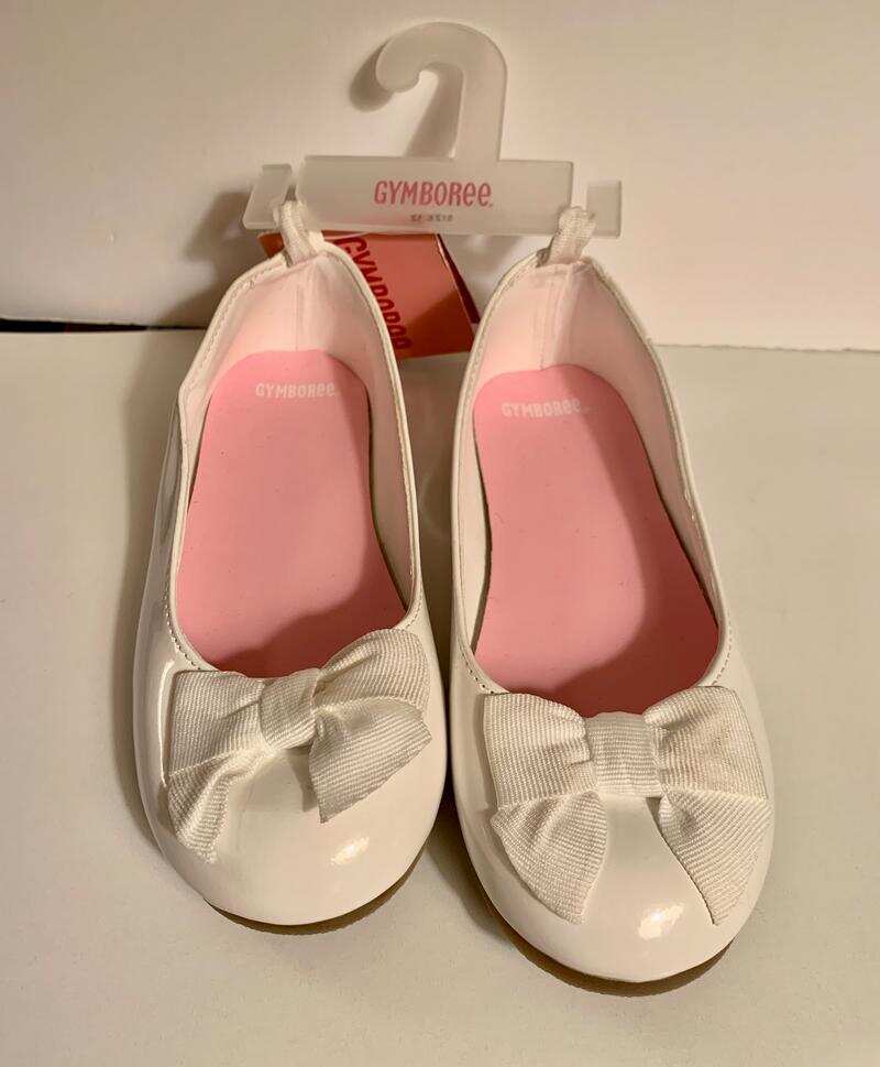 Gymboree Flower Garden White Patent Bow Flats CHOICE Sz 12 or 13