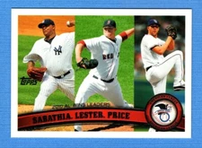 2011 Topps #124 CC Sabathia/David Price/Jon Lester LL Rays/Yankees/Red Sox