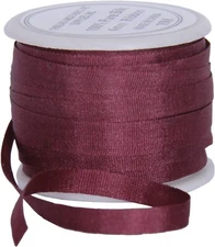 Threadart 100% Pure Silk Ribbon - 4mm Cocoa - No. 563 - 10M (11 Yards)