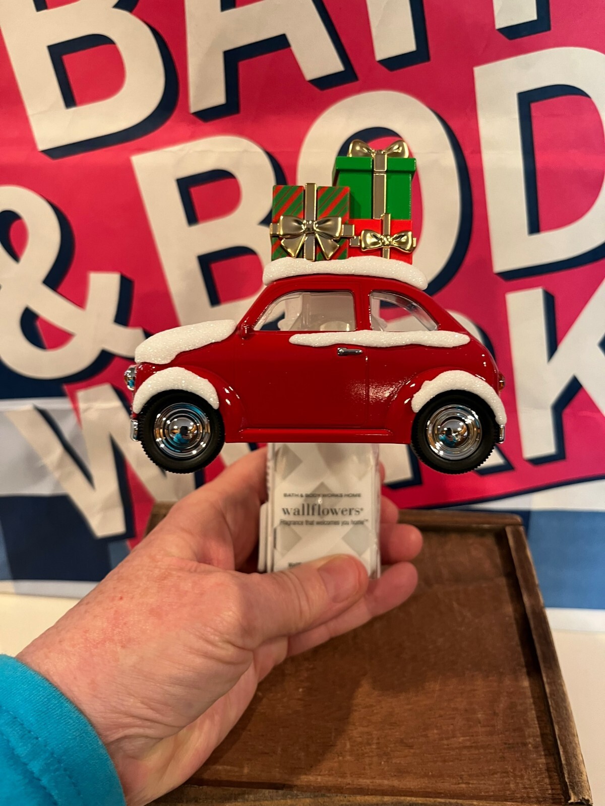 Bath & Body Works Red Volkswagen Wallflower Plug Christmas Scented VW Decor-image