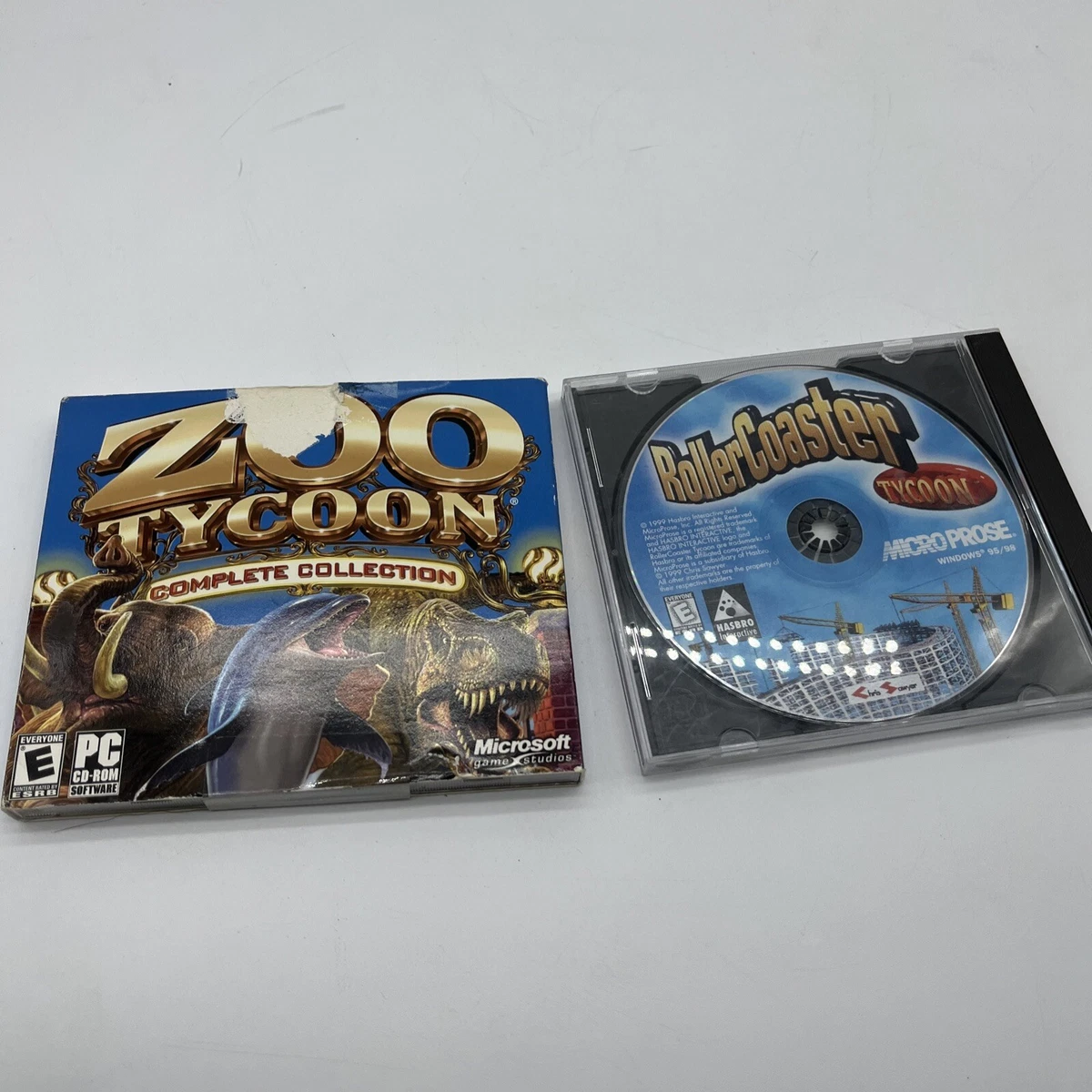 Zoo Tycoon Complete Collection PC CD ROM Microsoft Complete 2 Discs Marine  Dino