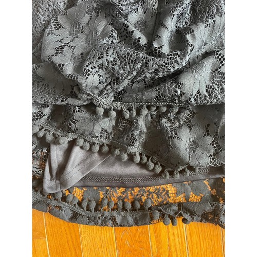 Eilly Bazar Lace Dress Womens Size Medium Black Flounce Boho Peasant Nylon NWT - Picture 9 of 11