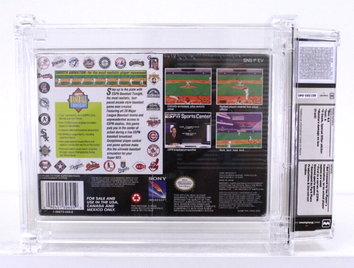 ESPN Baseball Tonight Super Nintendo SNES Brand New Factory Sealed WATA 8.0 A - Picture 2 of 3