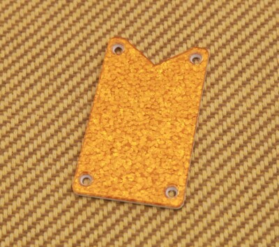 006-0904-049 Gretsch Guitar Gold/Orange Sparkle Falcon Truss Rod Cover Plate