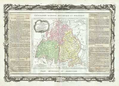 1786 Desnos Et De La Tour Karte Bayern, Franken Bayern Schwaben, Deutschland