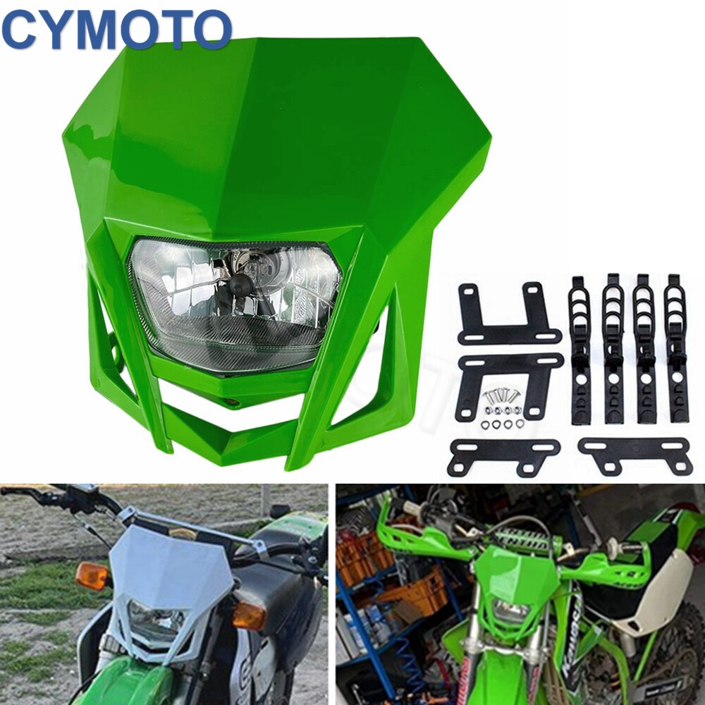 Enduro Bike Headlight H4 Bulb For Kawasaki KLX110 KLX250 KLX300 KX250