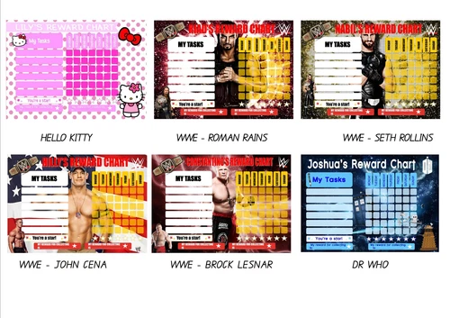 Children's Personalised Reward Chart. Kids behaviour, Chore, Toilet Training NEW - Picture 10 of 12