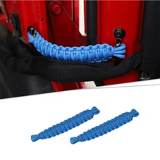 Car Door Limit Rope Strap Bandage Stopper Limiter for Jeep Wrangler TJ JKU Blue