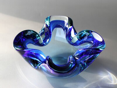 Murano Sommerso Schale, Flavio Poli, Seguso Vetri d´Arte, B. ~ 14,5cm,~1kg,~1960