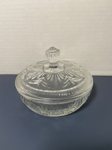 Vintage Avon Crystal Glass Covered Candy Serving Dish Decorative With Lid - Picture 10 of 12