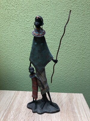 Afrikanische figur Mutter mit Kind